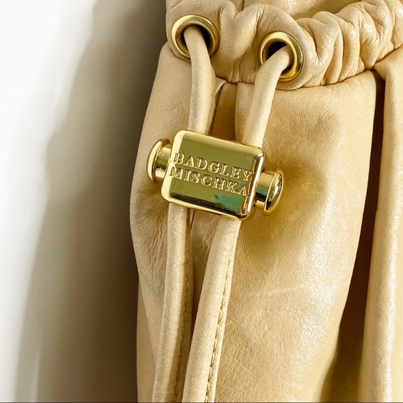 Badgley Mischka Leather Hobo Bag Tan - Picture 7 of 16